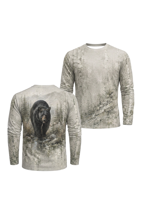 Performance Hunting Long Sleeve - Mountain Stream Black Bear Crossing - TBT335 image 1