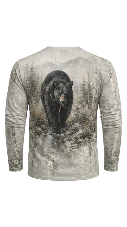 Performance Hunting Long Sleeve - Mountain Stream Black Bear Crossing - TBT335 image 5
