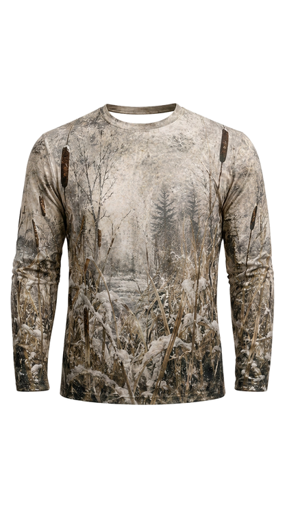 Performance Hunting Long Sleeve - Snowy Marsh Pheasant Flight - TBT337 image 6