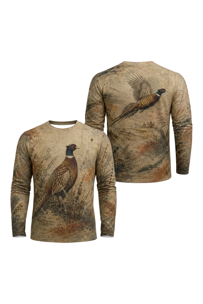 Performance Hunting Long Sleeve - Vintage Grassland Pheasant Quest - TBT338 image 1