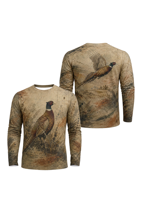 Performance Hunting Long Sleeve - Vintage Grassland Pheasant Quest - TBT338 image 1