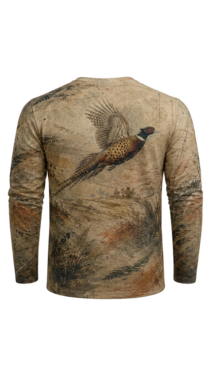 Performance Hunting Long Sleeve - Vintage Grassland Pheasant Quest - TBT338 image 6