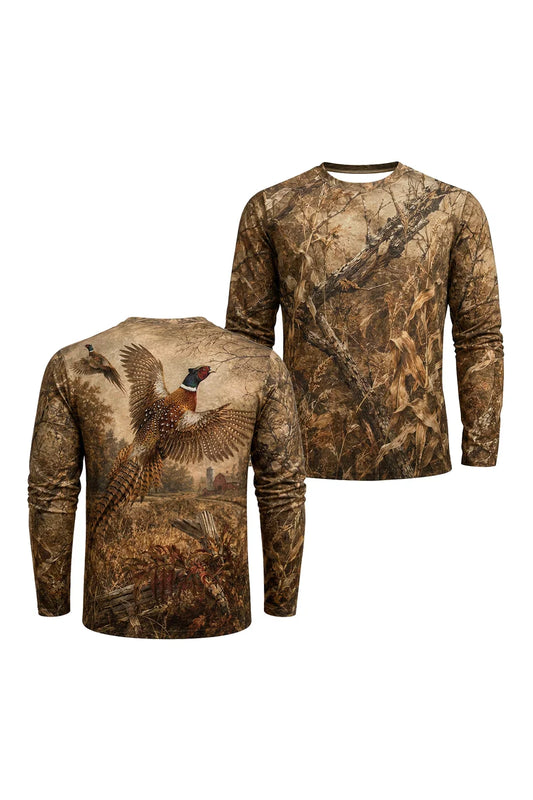 Performance Hunting Long Sleeve - Autumn Pheasant Flight - TBT339 image 1