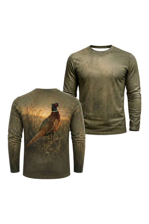Performance Hunting Long Sleeve - Golden Dawn Pheasant Watcher - TBT340 image 1