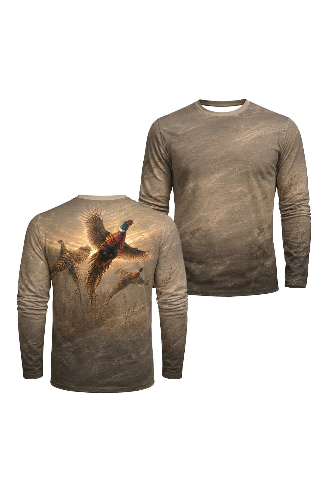 Performance Hunting Long Sleeve - Golden Pheasant Flush - TBT341 image 1