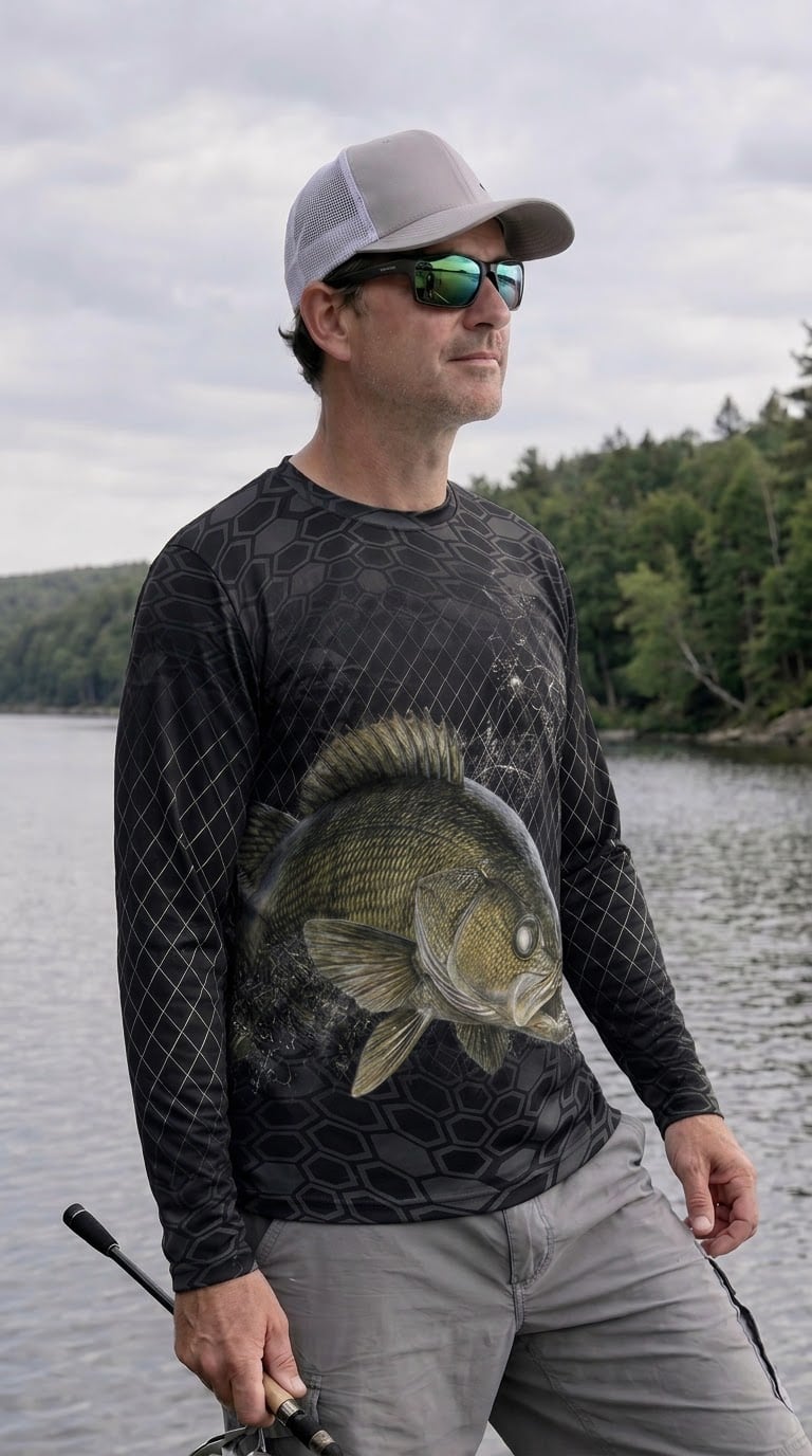 Performance Fishing Long Sleeve - Midnight Walleye Hex - TBT344 image 2