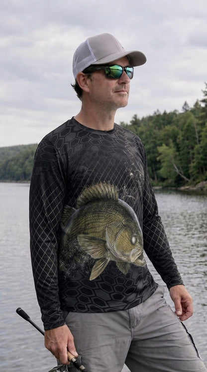 Performance Fishing Long Sleeve - Midnight Walleye Hex - TBT344 image 2