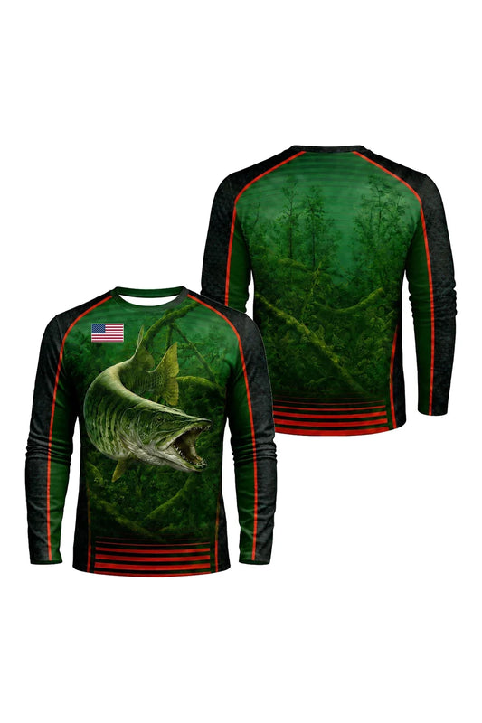 Performance Fishing Long Sleeve - Emerald Musky Ambush - TBT345 image 1