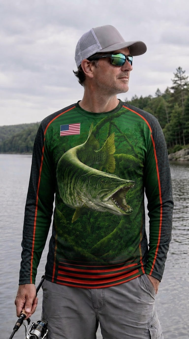 Performance Fishing Long Sleeve - Emerald Musky Ambush - TBT345 image 2