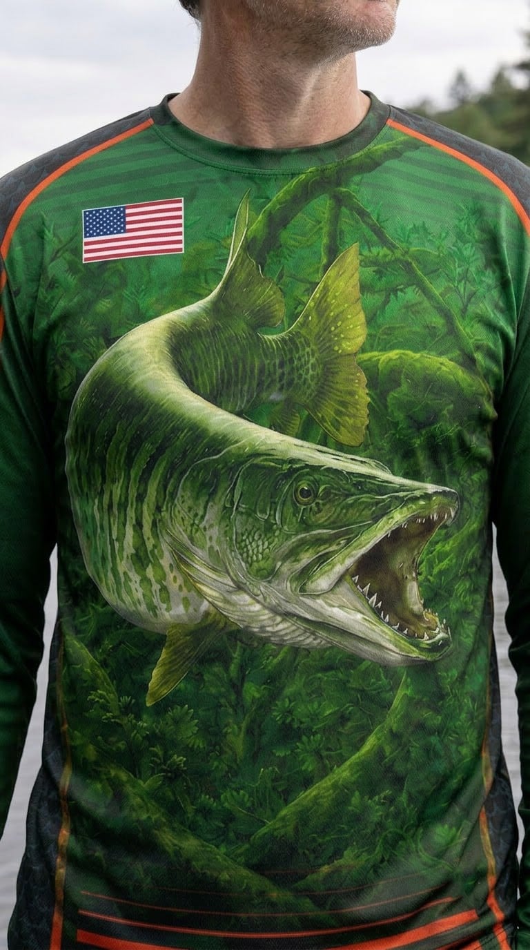 Performance Fishing Long Sleeve - Emerald Musky Ambush - TBT345 image 4