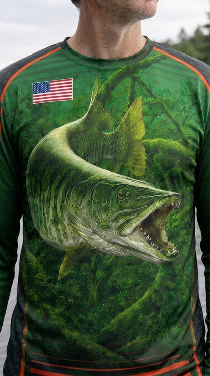 Performance Fishing Long Sleeve - Emerald Musky Ambush - TBT345 image 4