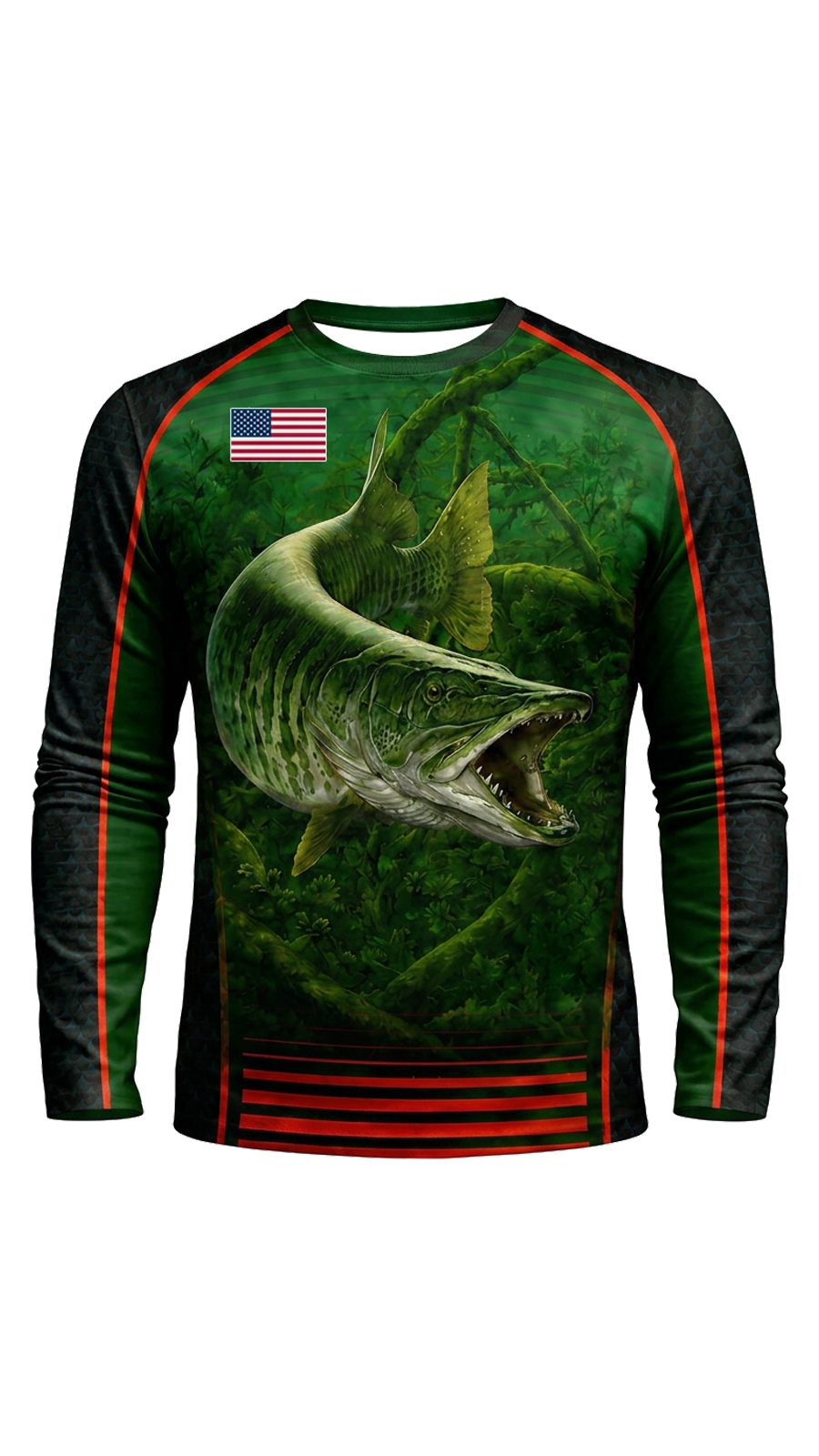 Performance Fishing Long Sleeve - Emerald Musky Ambush - TBT345 image 5