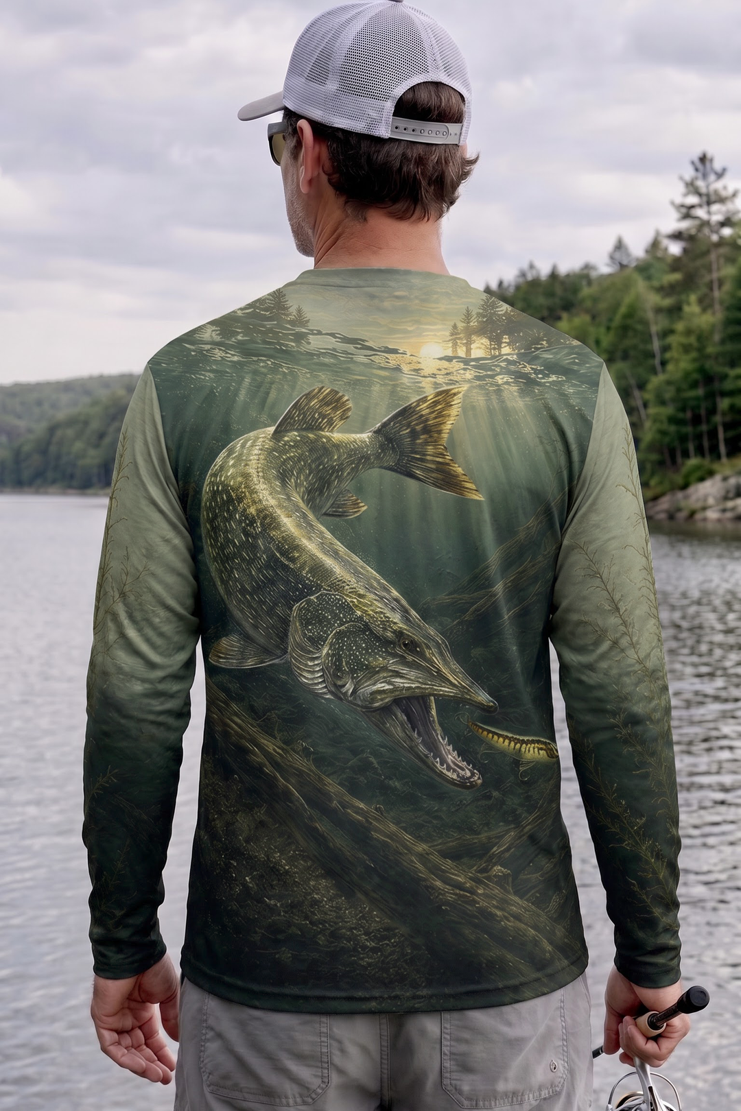 Performance Fishing Long Sleeve - Timber Depth Musky Strike - TBT347 image 2
