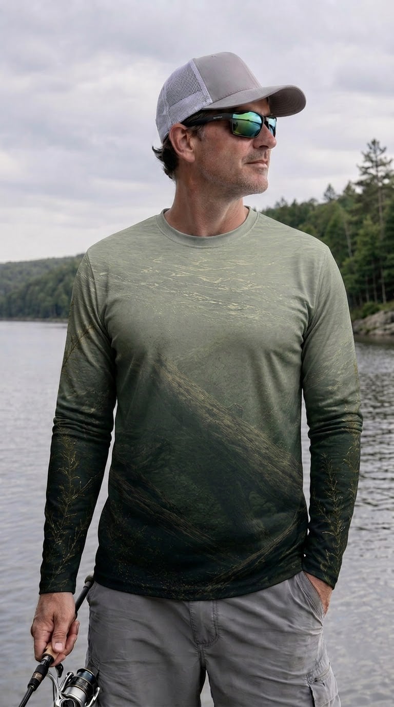 Performance Fishing Long Sleeve - Timber Depth Musky Strike - TBT347 image 3