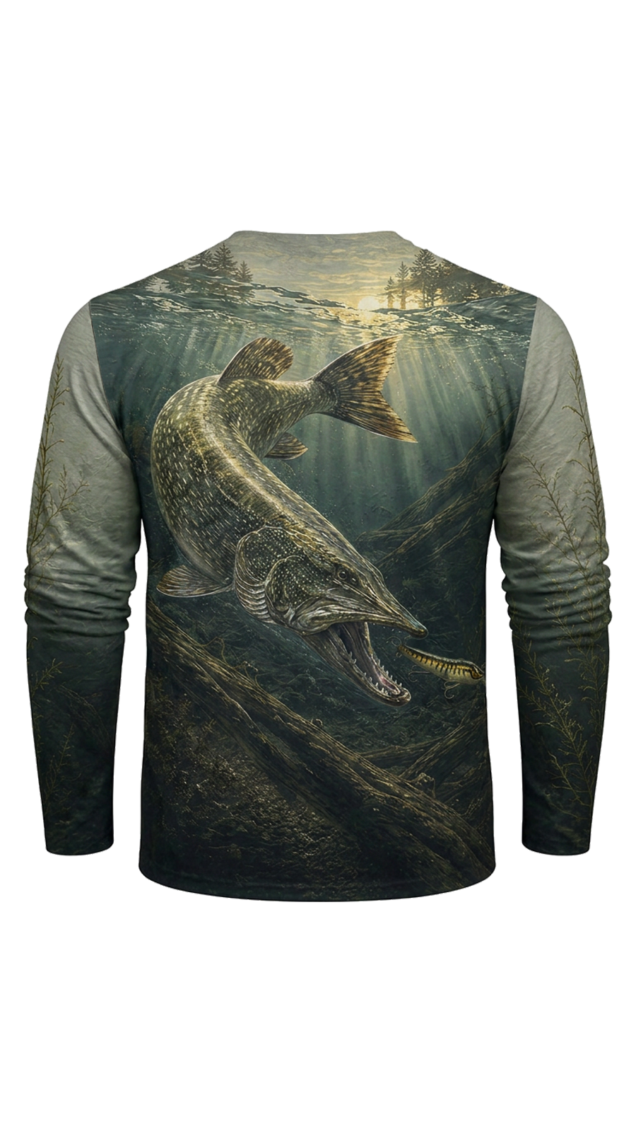 Performance Fishing Long Sleeve - Timber Depth Musky Strike - TBT347 image 5