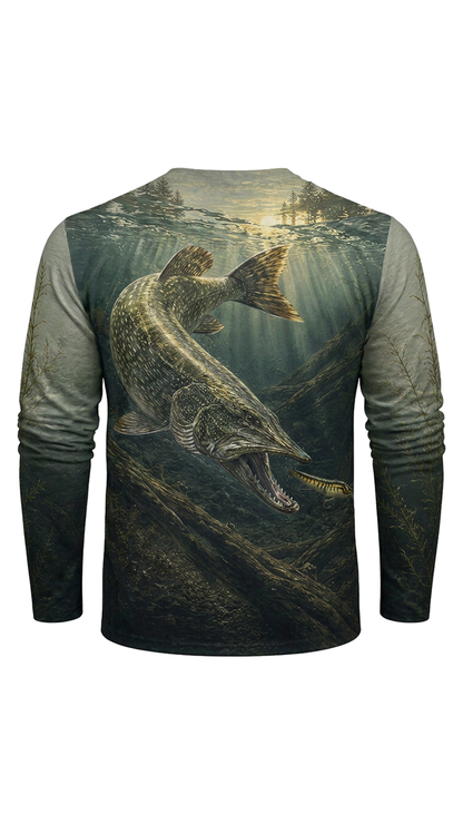 Performance Fishing Long Sleeve - Timber Depth Musky Strike - TBT347 image 5