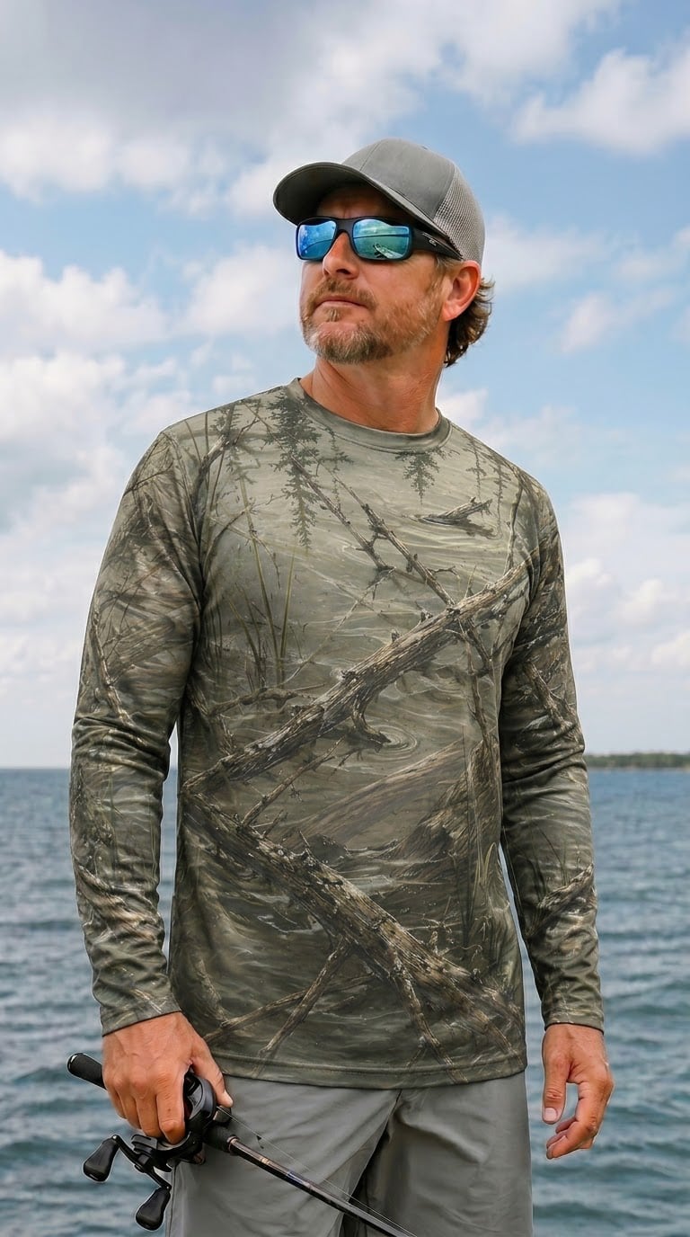 Performance Fishing Long Sleeve - Timber Marsh Pike Splash - TBT348 image 2