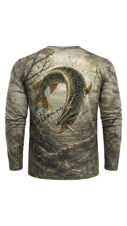 Performance Fishing Long Sleeve - Timber Marsh Pike Splash - TBT348 image 5