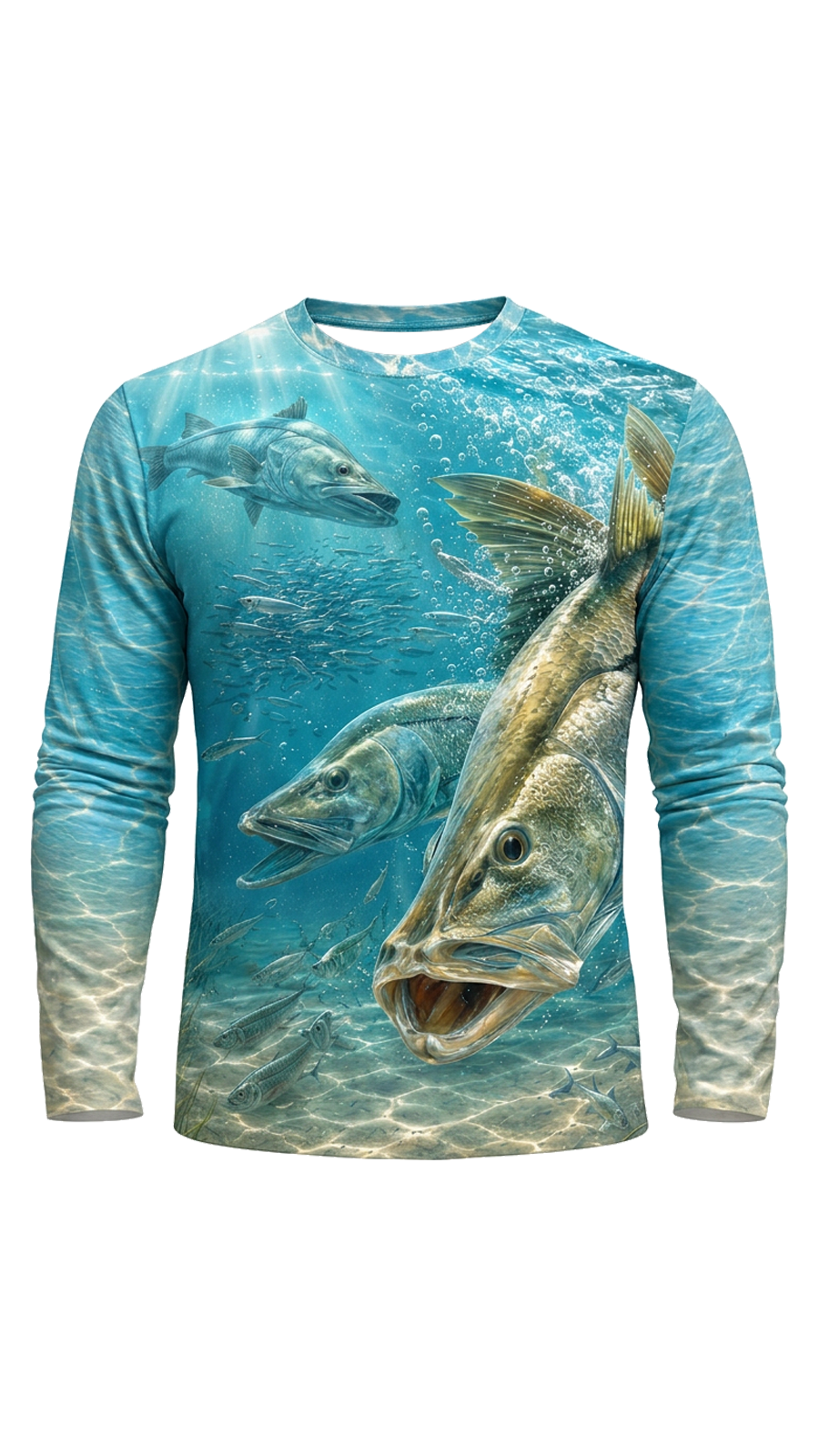 Performance Fishing Long Sleeve - Sunlit Crystal Snook Strike - TBT350 image 5