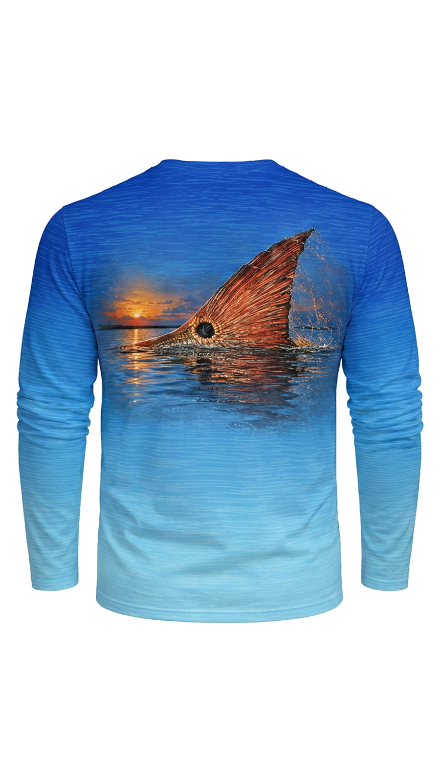 Performance Fishing Long Sleeve - Sunset Redfish Tailing - TBT351 image 5