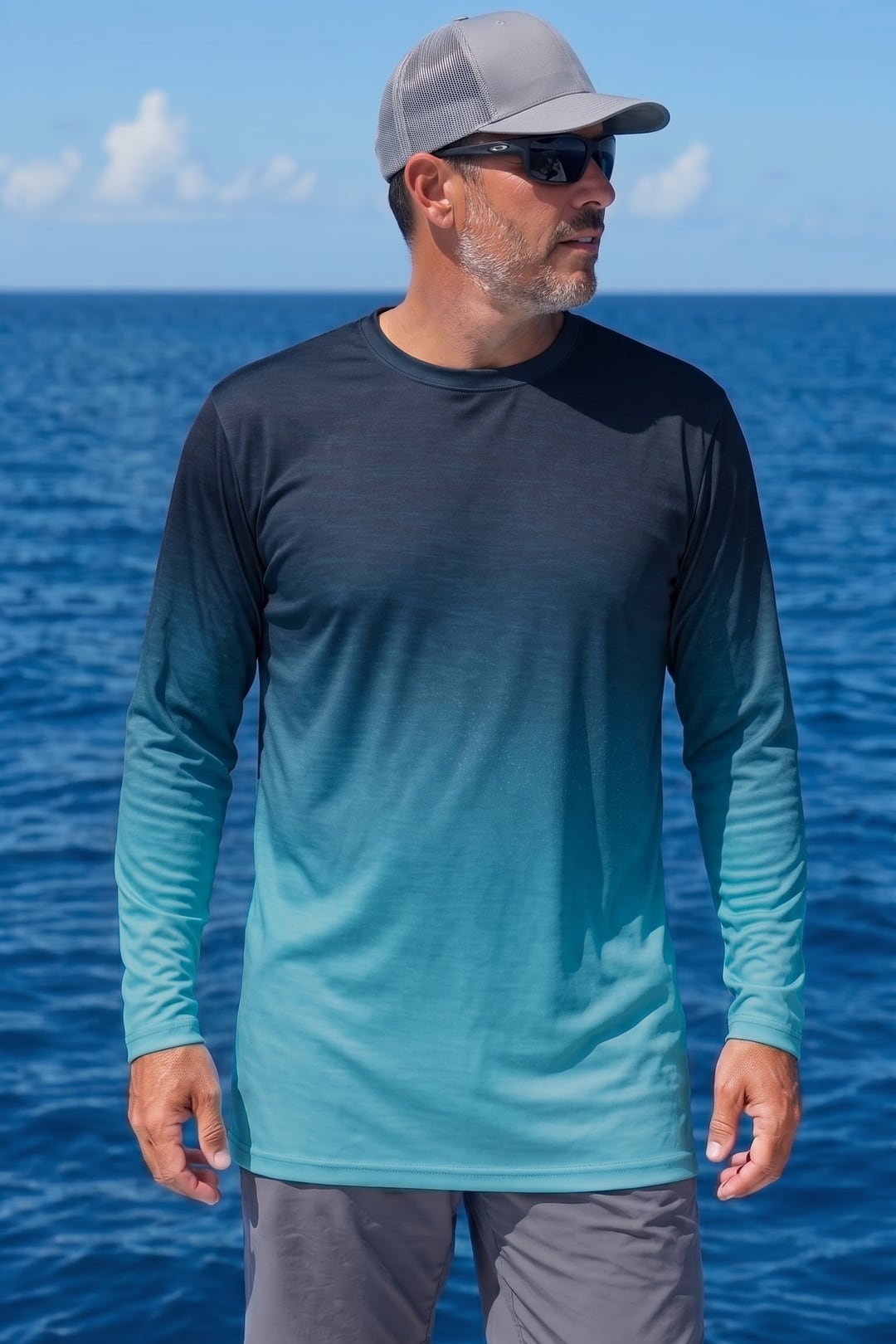 Performance Fishing Long Sleeve - Electric Mahi Ocean Surge - TBT352 image 2
