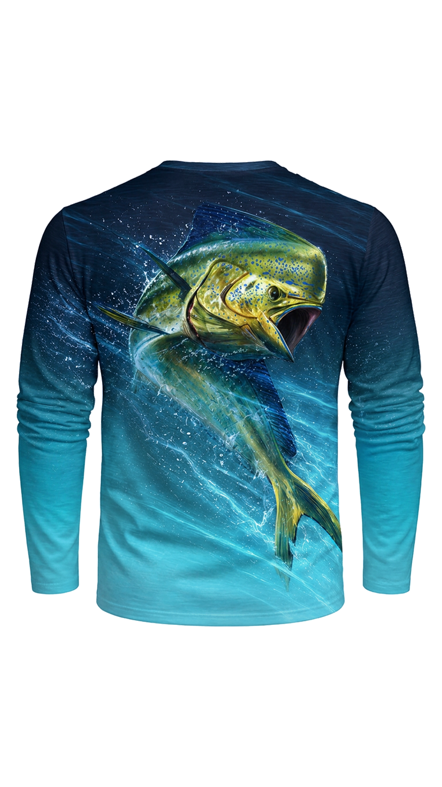 Performance Fishing Long Sleeve - Electric Mahi Ocean Surge - TBT352 image 5