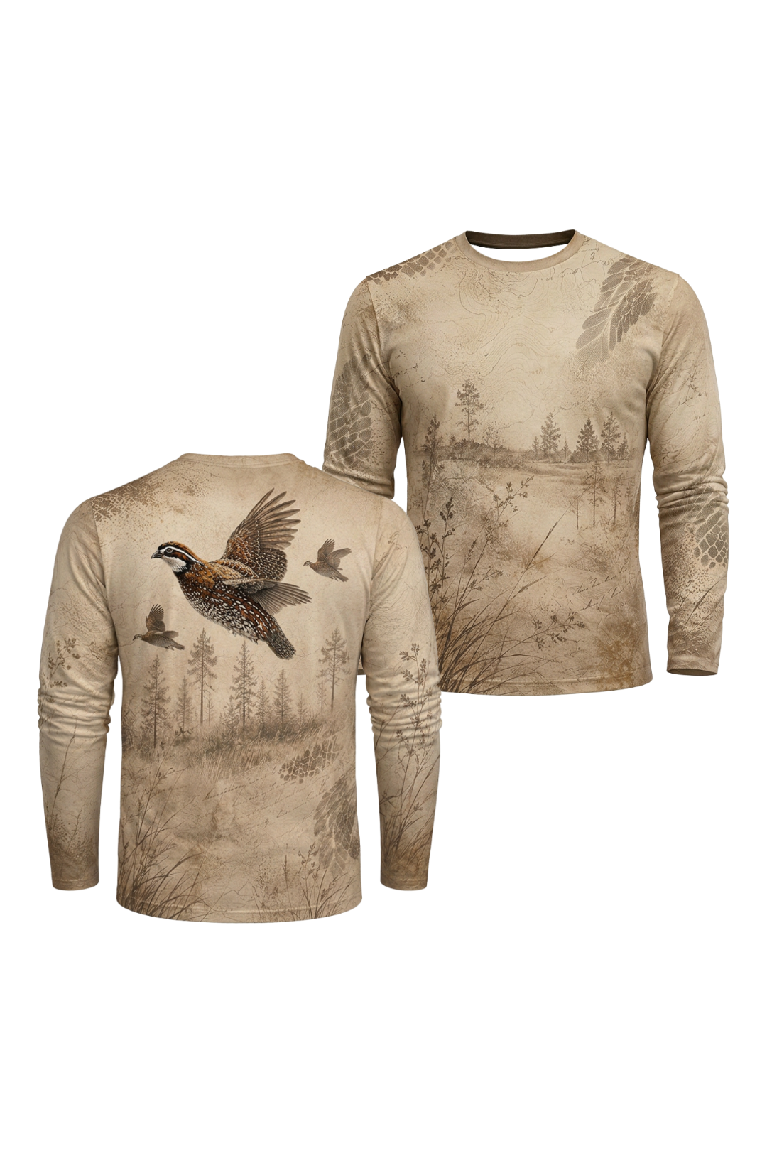 Performance Hunting Long Sleeve - Prairie Quail Vintage Flush - TBT354 image 1
