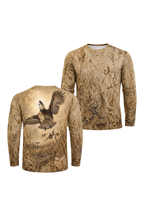 Performance Hunting Long Sleeve - Golden Grassland Quail Soar - TBT355 image 1