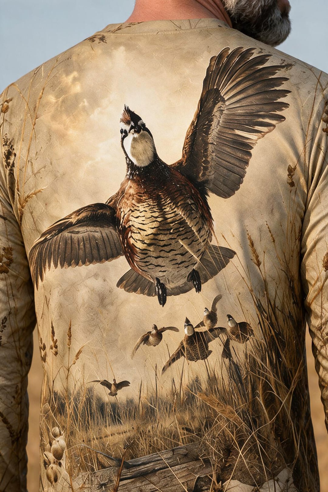 Performance Hunting Long Sleeve - Golden Grassland Quail Soar - TBT355 image 4