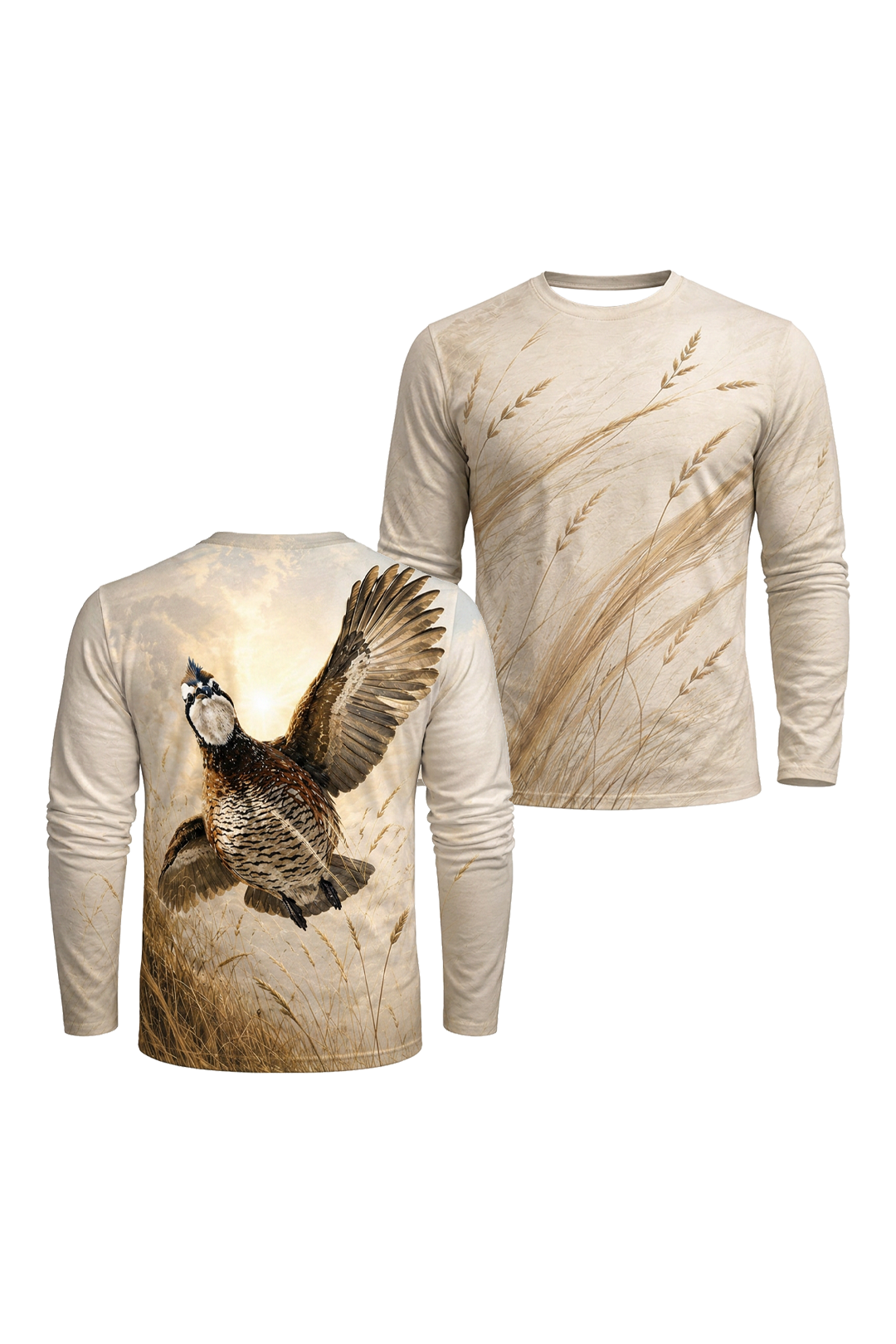 Performance Hunting Long Sleeve - Sunburst Wheat Quail Rise - TBT356 image 1
