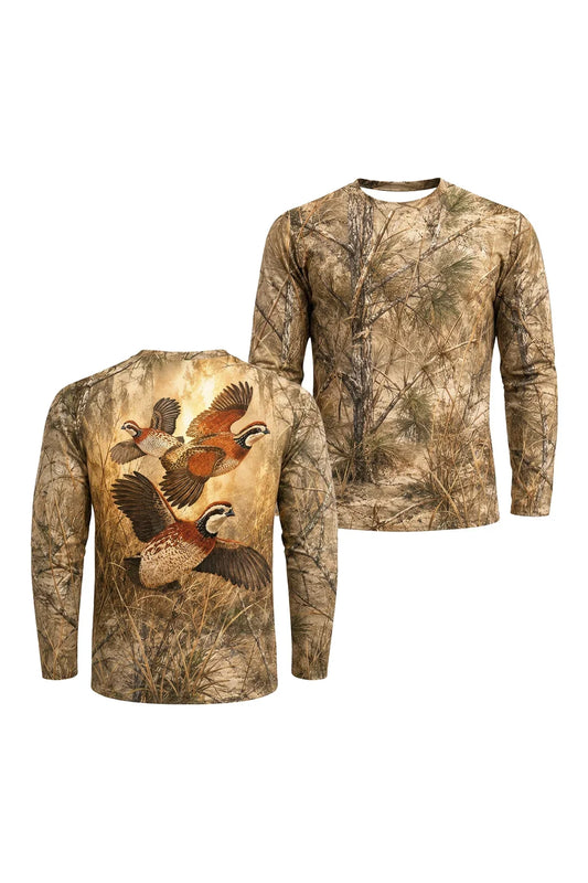 Performance Hunting Long Sleeve - Timber Pine Quail Covey - TBT358 image 1