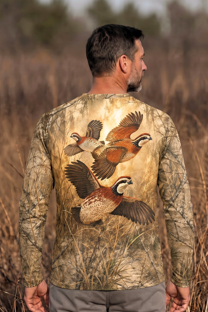 Performance Hunting Long Sleeve - Timber Pine Quail Covey - TBT358 image 2