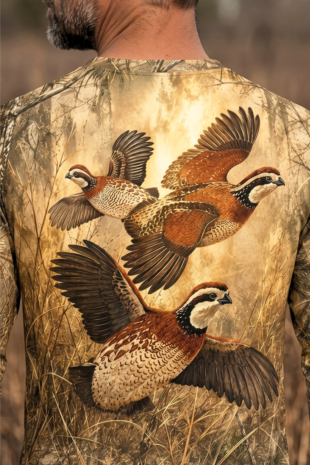 Performance Hunting Long Sleeve - Timber Pine Quail Covey - TBT358 image 4