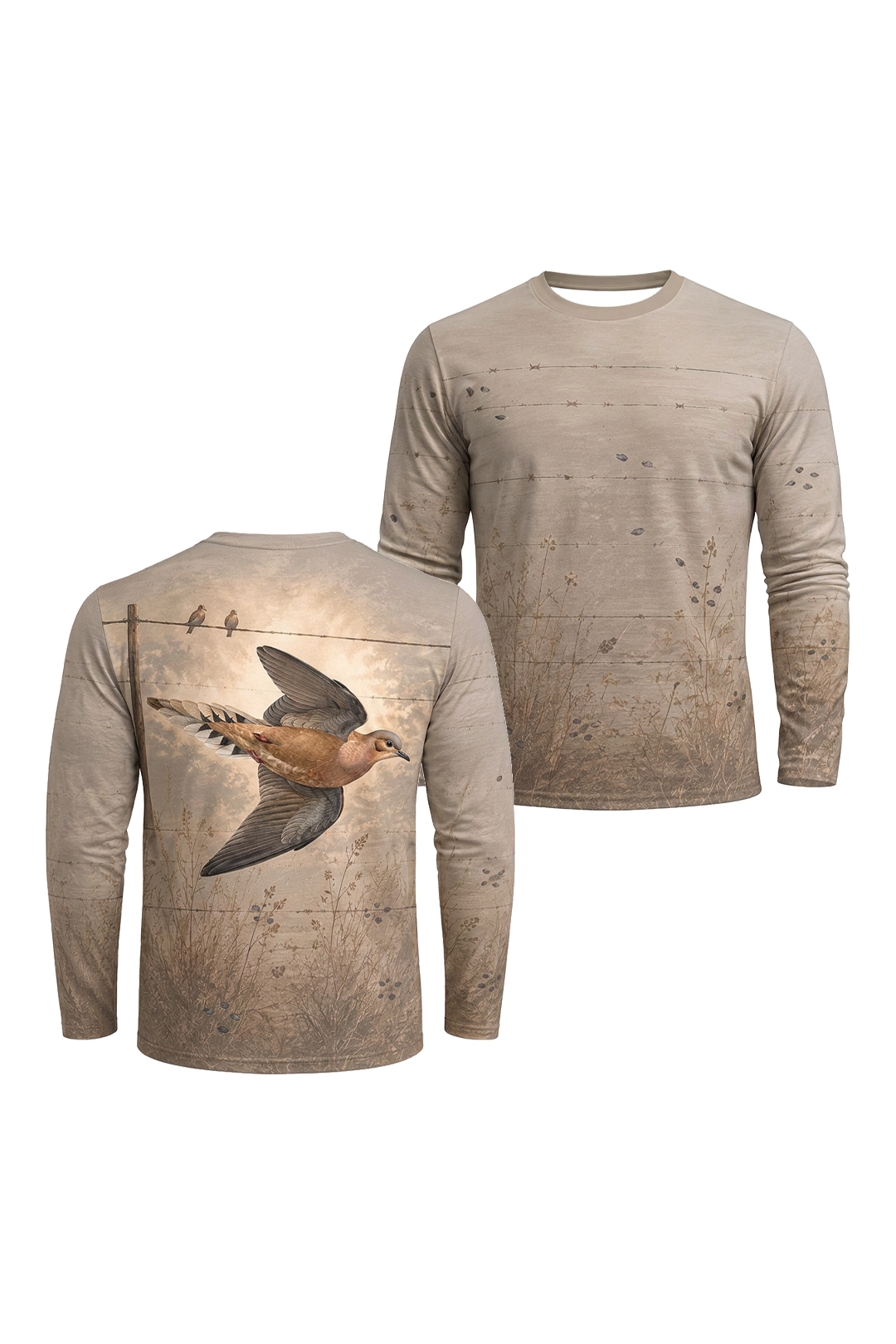 Performance Hunting Long Sleeve - Barbed Wire Dove Perch - TBT360 image 1