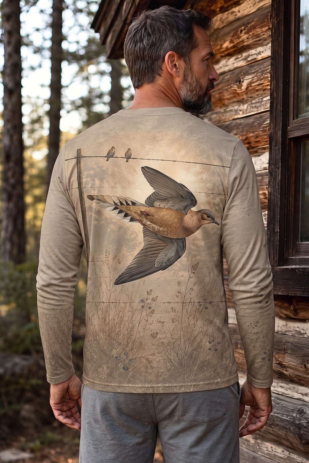 Performance Hunting Long Sleeve - Barbed Wire Dove Perch - TBT360 image 3