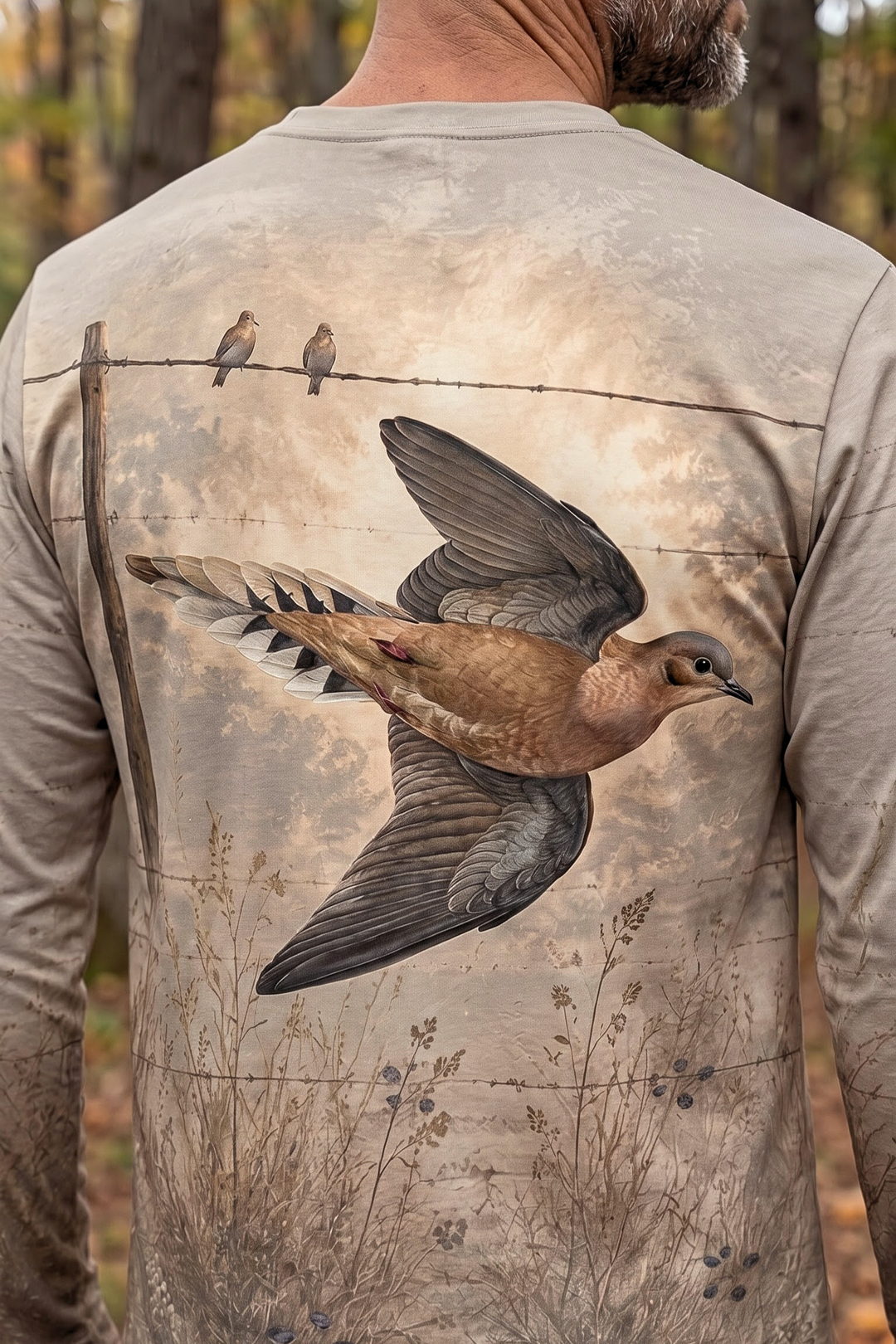 Performance Hunting Long Sleeve - Barbed Wire Dove Perch - TBT360 image 4