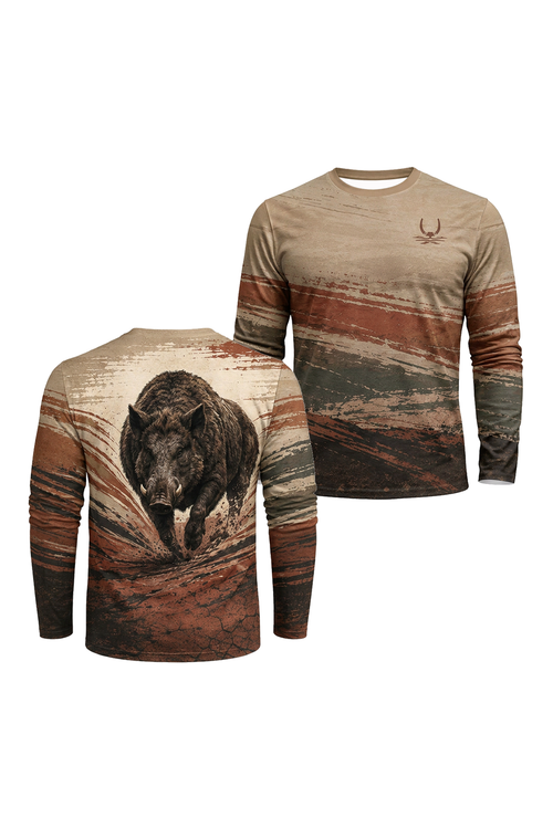 Performance Hunting Long Sleeve - Clay Dust Hog Charge - TBT362 image 1