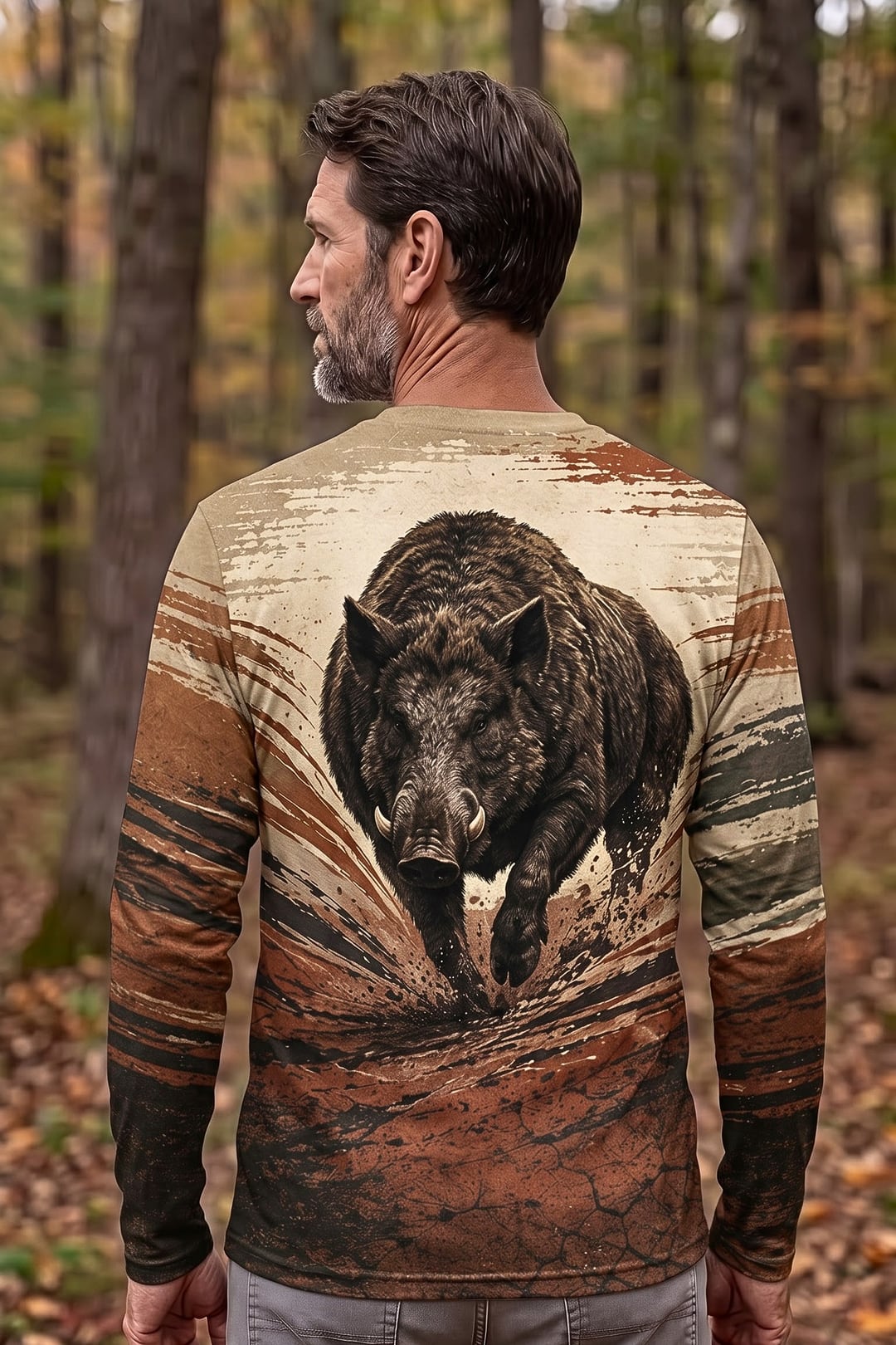 Performance Hunting Long Sleeve - Clay Dust Hog Charge - TBT362 image 3
