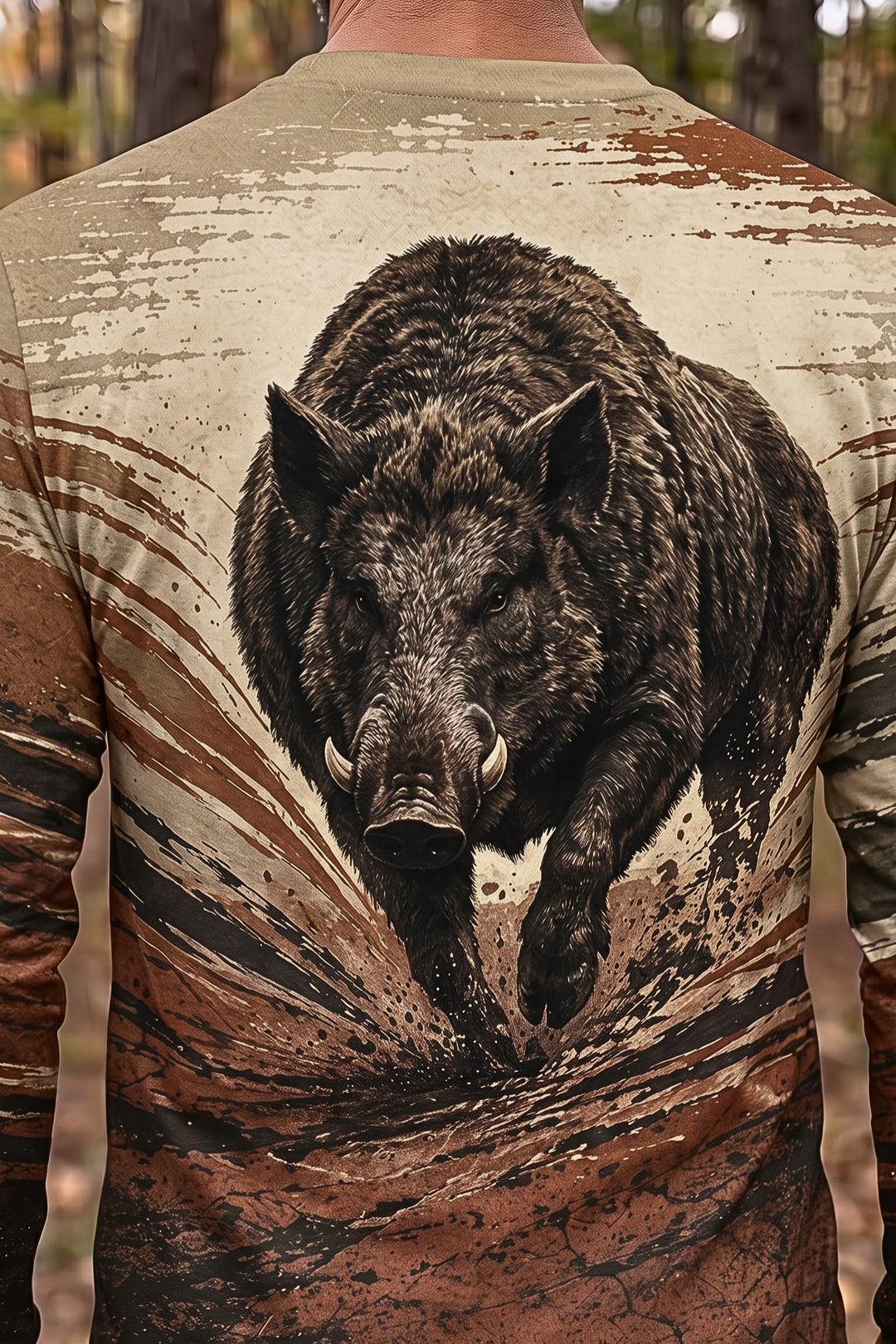 Performance Hunting Long Sleeve - Clay Dust Hog Charge - TBT362 image 4