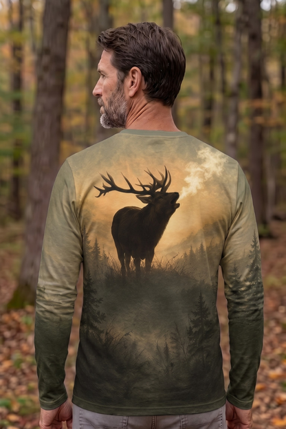 Performance Hunting Long Sleeve - Misty Pine Elk Roar - TBT367 image 2