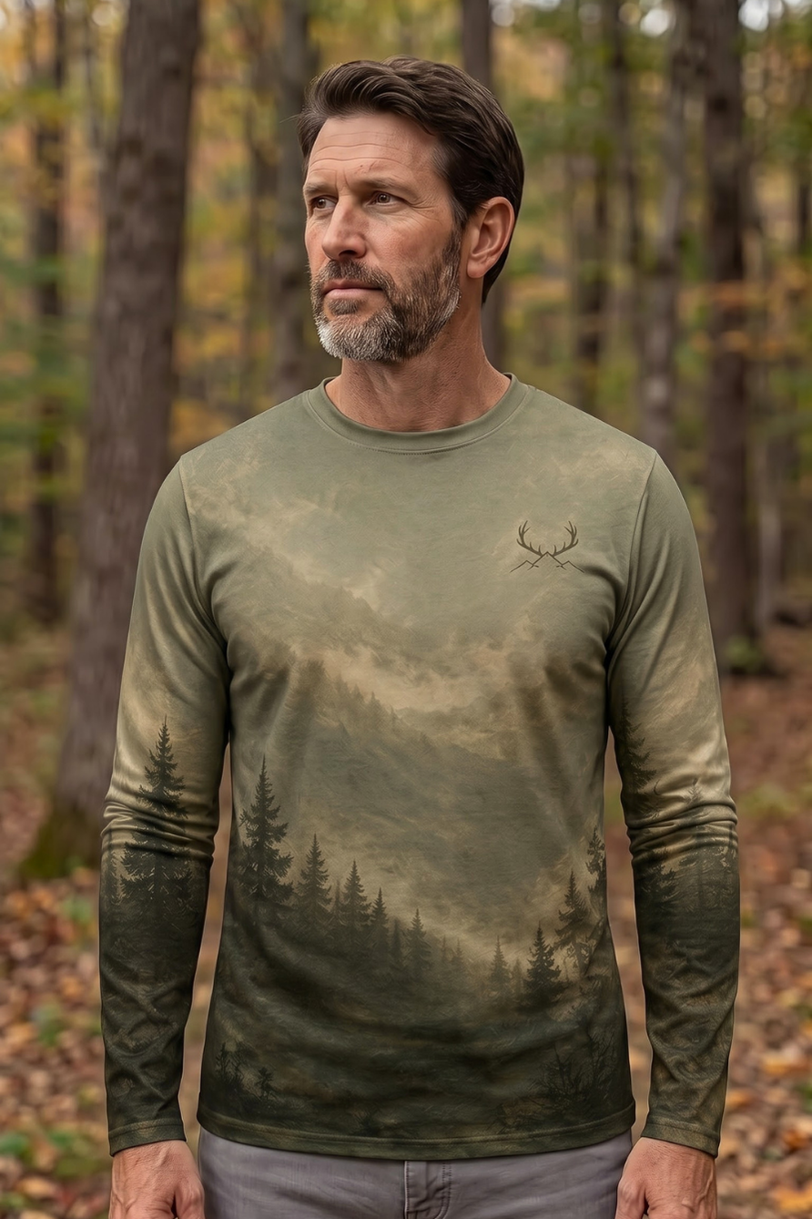 Performance Hunting Long Sleeve - Misty Pine Elk Roar - TBT367 image 3