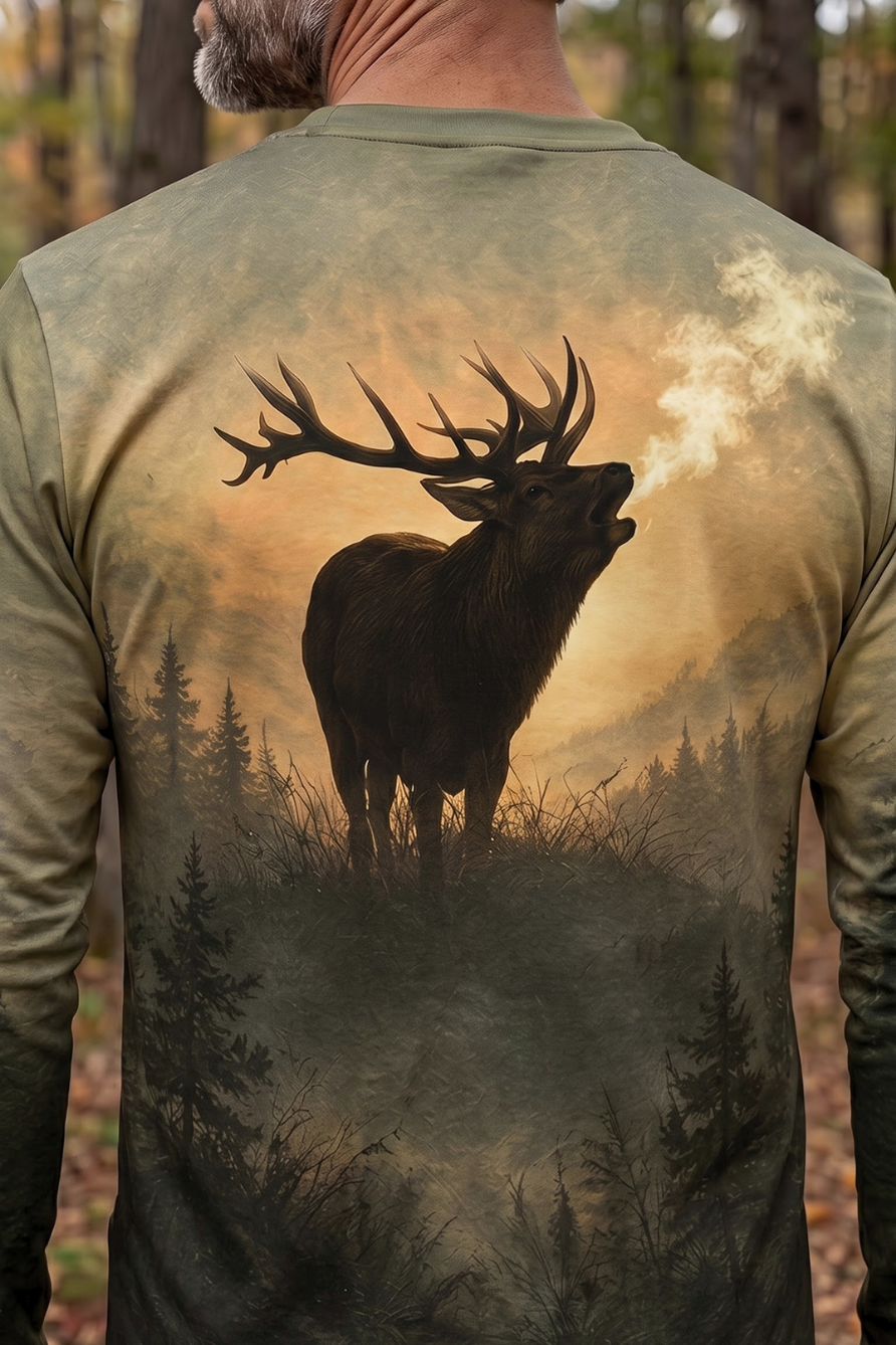 Performance Hunting Long Sleeve - Misty Pine Elk Roar - TBT367 image 4