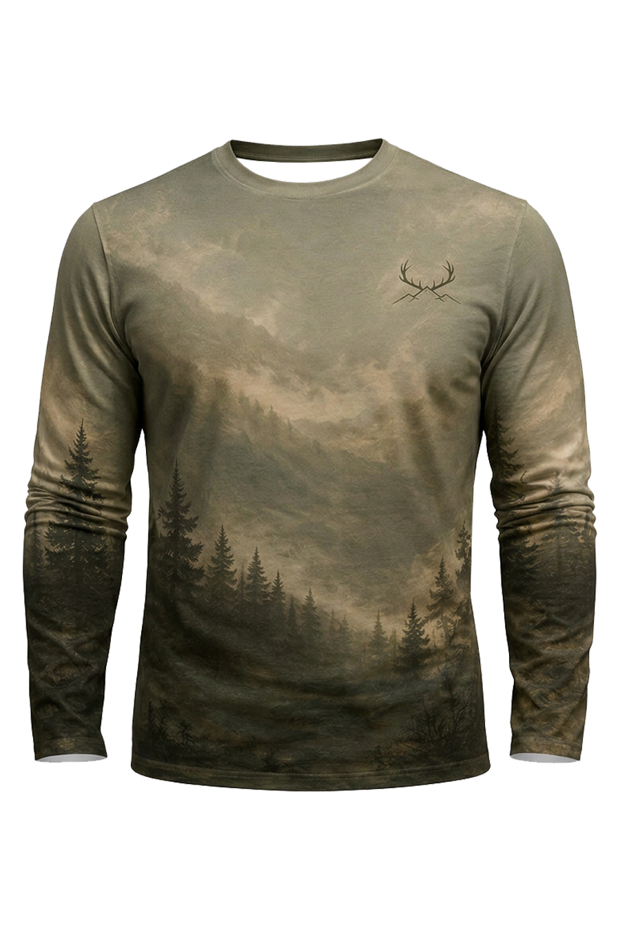 Performance Hunting Long Sleeve - Misty Pine Elk Roar - TBT367 image 6