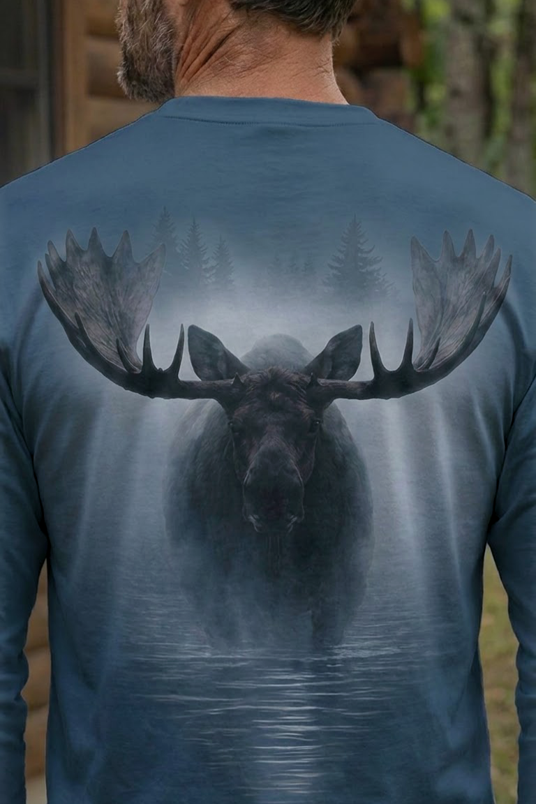 Performance Hunting Long Sleeve - Misty Water Moose - TBT372 image 4