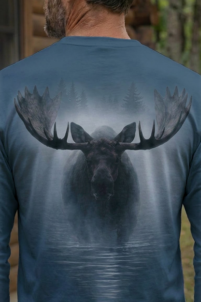Performance Hunting Long Sleeve - Misty Water Moose - TBT372 image 4