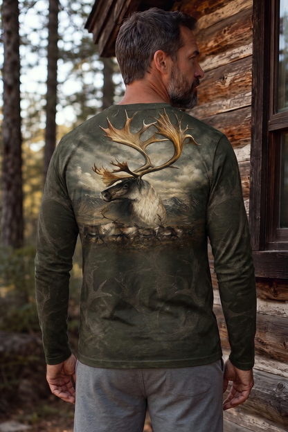 Performance Hunting Long Sleeve - Mountain Caribou Migration - TBT376 image 2