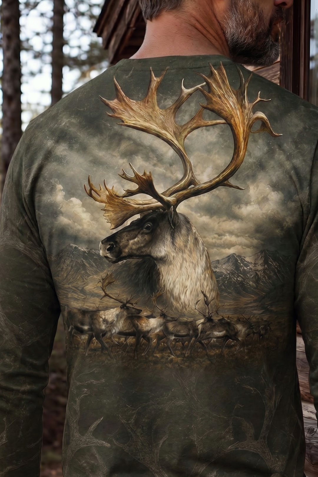 Performance Hunting Long Sleeve - Mountain Caribou Migration - TBT376 image 4