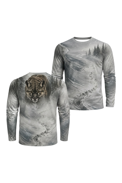 Performance Hunting Long Sleeve - Snow Ridge Cougar Track - TBT378 image 1