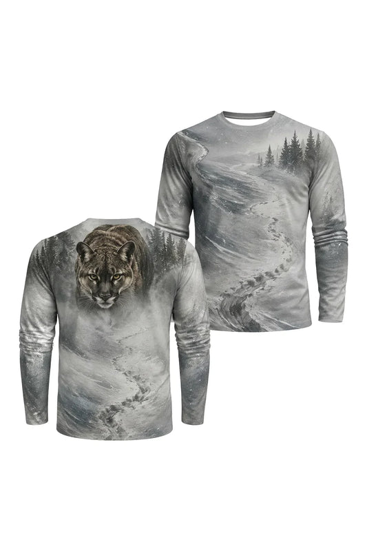 Performance Hunting Long Sleeve - Snow Ridge Cougar Track - TBT378 image 1
