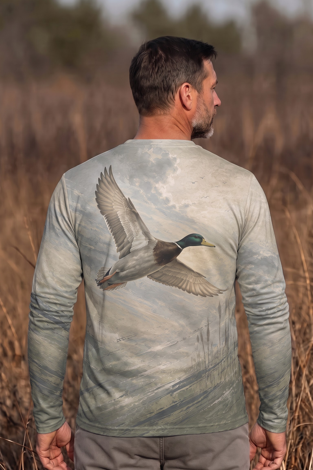 Performance Hunting Long Sleeve - Marshland Mallard Flight - TBT379 image 2